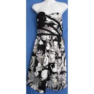 Women's Suzi Chin for Maggy Boutique Bustier Sleeveless Dress Floral Size 8 New